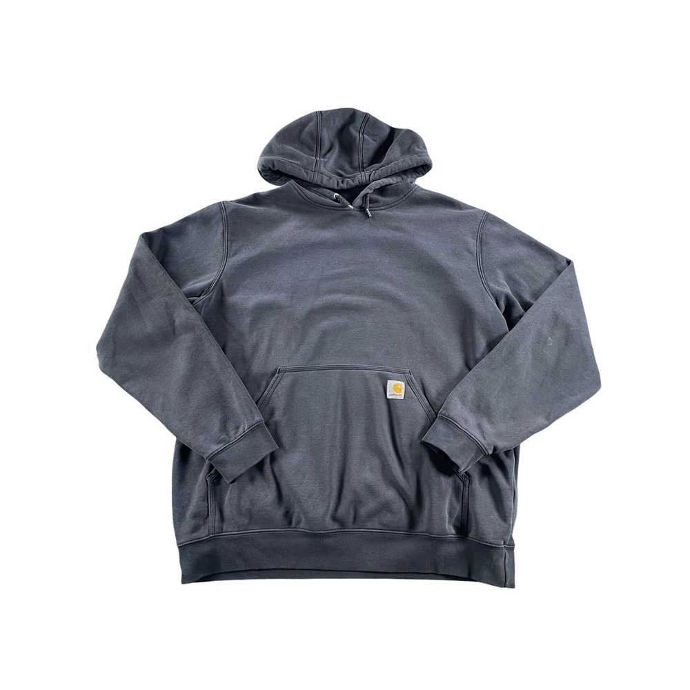 Carhartt Loose Fit Hooded Sweatshirt Mens Large Faded Black Pullover Hoodie L